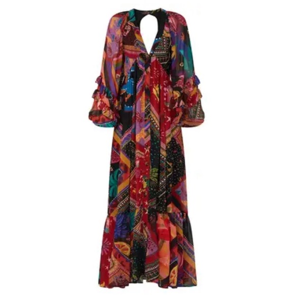 FARM Rio Dresses & Skirts - Farm Rio Diagonal Scarf / Diagonal Scarves Button Down Maxi